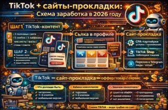 TikTok + сайты-прокладки: схема заработка в 2026 году