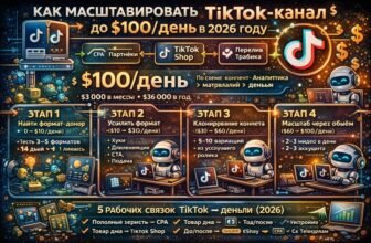 Как масштабировать TikTok-канал до $100/день в 2026 году