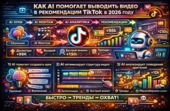 Как AI помогает выводить видео в рекомендации TikTok в 2026 году