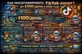 Как масштабировать TikTok-канал до $100/день в 2026 году