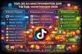 ТОП-20 AI-инструментов для TikTok-заработка в 2026 году